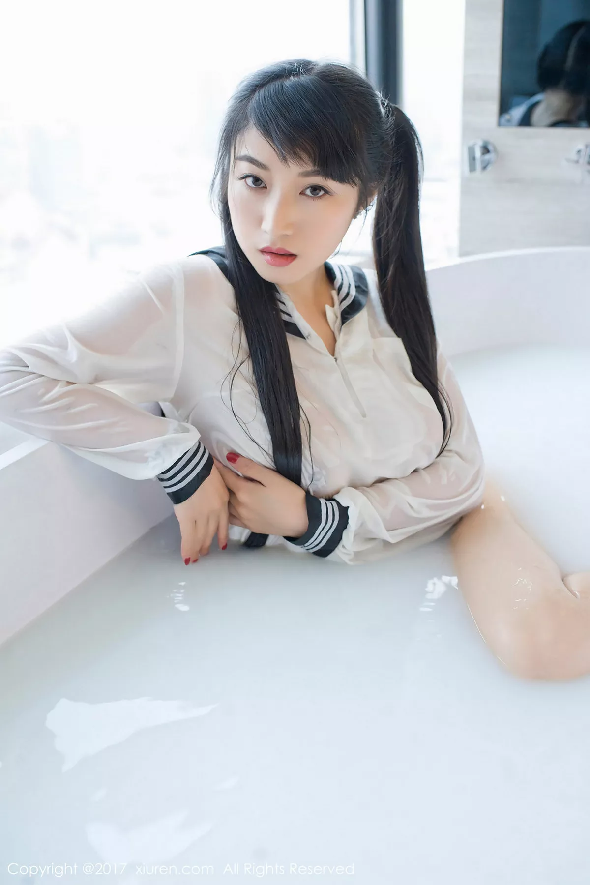 秀人集.com_[XiuRen秀人网]No.853_嫩模盼盼龙女sunny学生装牛奶浴+全裸乳贴秀美乳诱惑写真57P