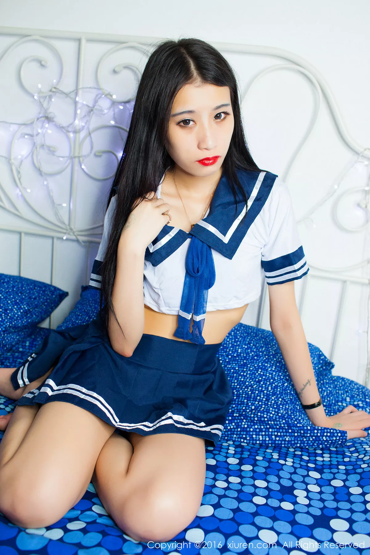 秀人集.com_[XiuRen秀人网]No.637_嫩模黃煒婷Tina空乘制服蓝色短裙秀黄色内裤性感迷人写真53P