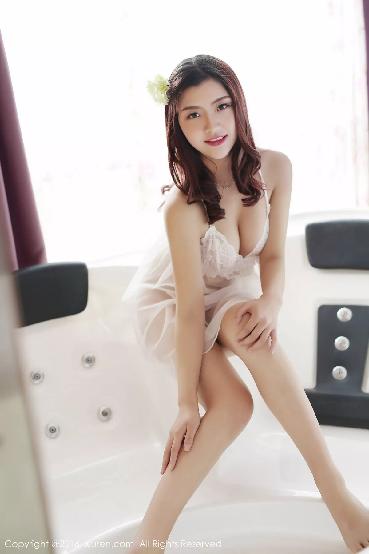 秀人集.com_[XiuRen秀人网]No.503_嫩模夏晓Maggy白色蕾丝透纱秀豪乳美臀极致诱惑写真50P